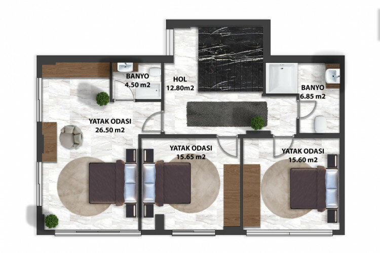 Вилла 5+1 в Алании, Турция | PTE-59985