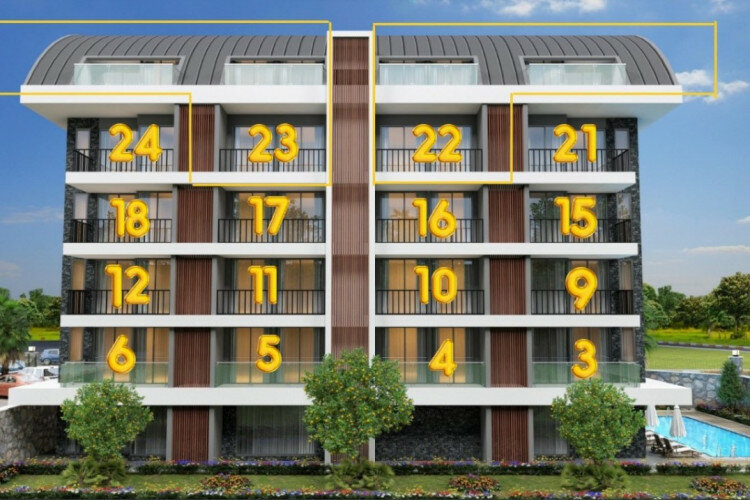 Квартира 1+1 в Алании, Турция | PBB-60070