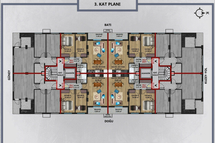 Квартира 1+1 в Анталии, Турция | PKK-60416