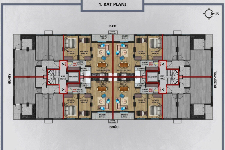 Квартира 1+1 в Анталии, Турция | PKK-60416