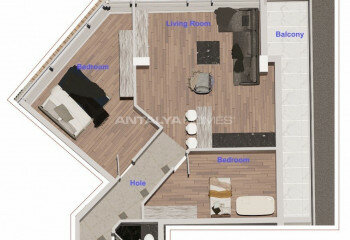 Квартира 2+1 в Анталии, Турция | PTE-60422