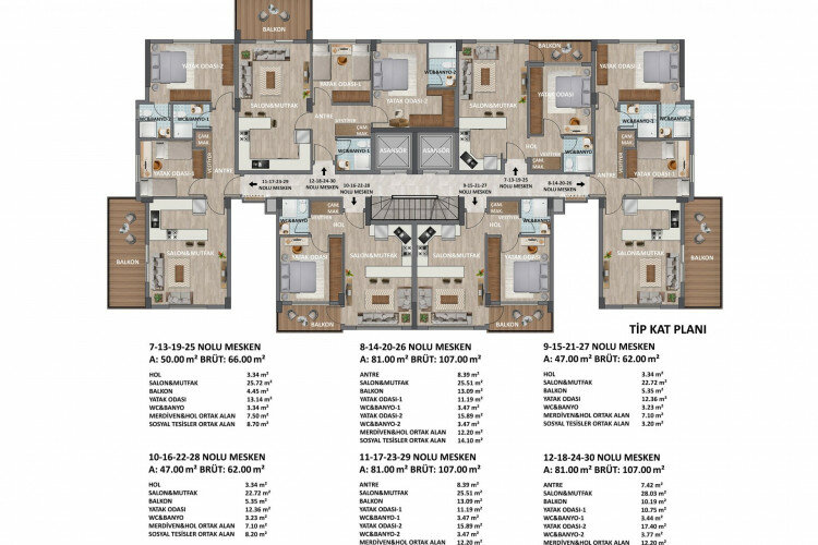 Квартира 1+1 в Алании, Турция | SBB-60548