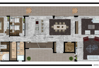 Вилла 4+1 в Каргыджаке, Алания, Турция | PTE-60553