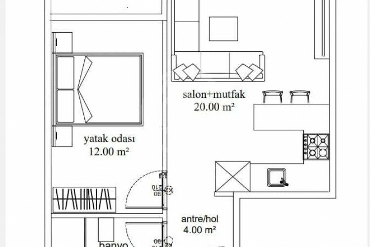 Квартира 1+1 в Алании, Турция | SBB-60592