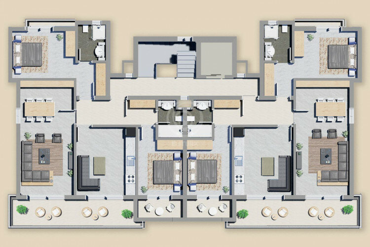 Квартира 2+1 в Алании, Турция | PKK-60598