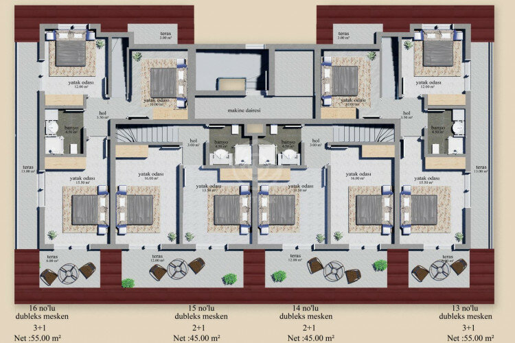 Квартира 3+1 в Алании, Турция | STE-60599