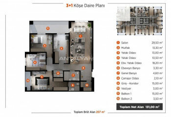 Квартира 3+1 в Бурсе, Турция | SBB-60625