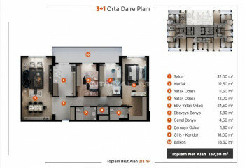 Квартира 3+1 в Бурсе, Турция | SBB-60625