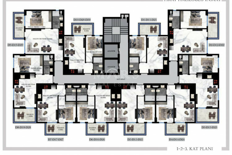 Квартира 3+1 в Алании, Турция | STE-60640