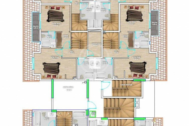Квартира 2+1 в Алании, Турция | PTE-60707
