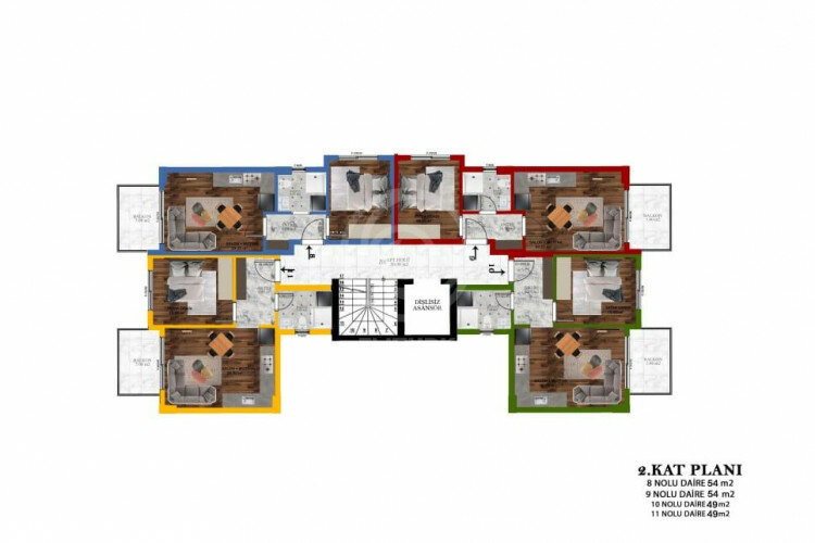 Квартира 2+1 в Газипаше, Турция | PBB-60868