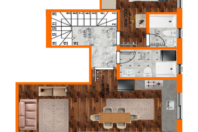 Квартира 2+1 в Газипаше, Турция | PBB-60868