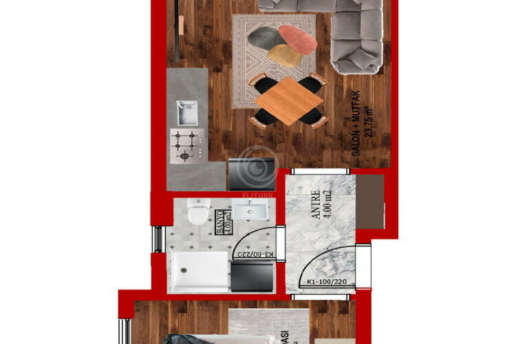 Квартира 2+1 в Газипаше, Турция | PBB-60868