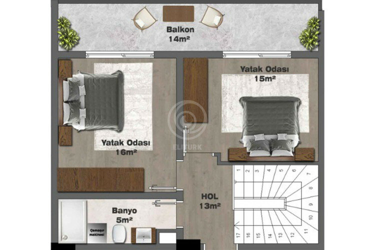 Квартира 1+1 в Газипаше, Турция | SBB-60865