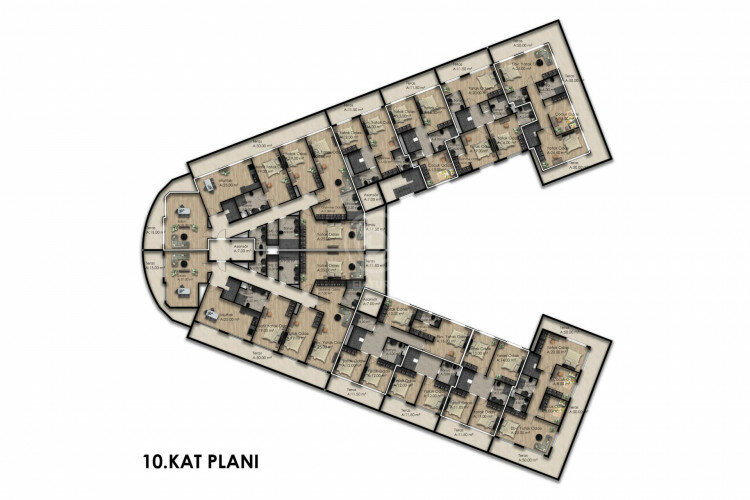 Квартира 6+1 в Газипаше, Турция | STE-60874