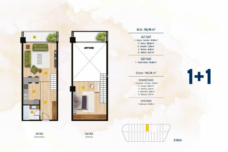 Квартира 2+1 в Бейликдюзе, Турция | PKK-61094