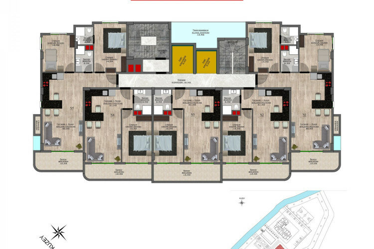 Квартира 1+1 в Алании, Турция | PTE-61242