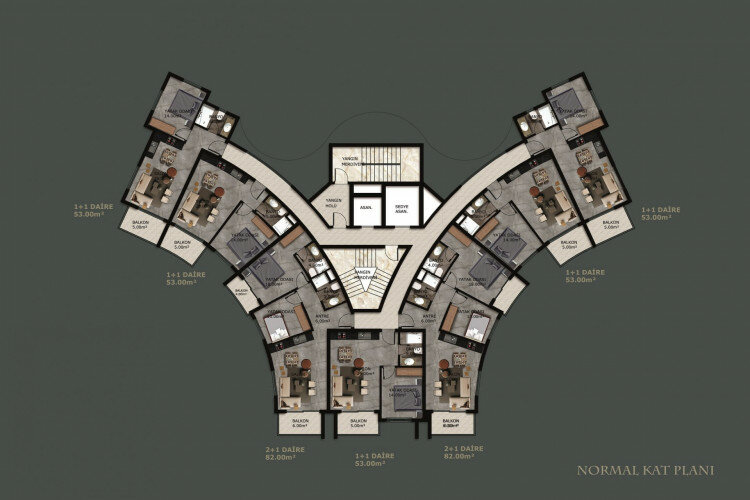 Квартира 2+1 в Алании, Турция | PBB-61245