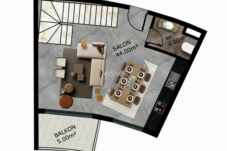 Квартира 3+1 в Алании, Турция | PBB-61315