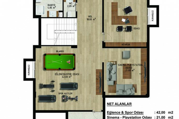 Вилла 5+1 в Кепезе, Анталия, Турция | PBB-61427