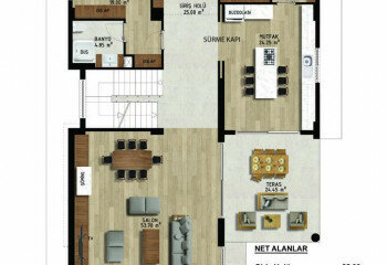 Вилла 5+1 в Кепезе, Анталия, Турция | PBB-61427