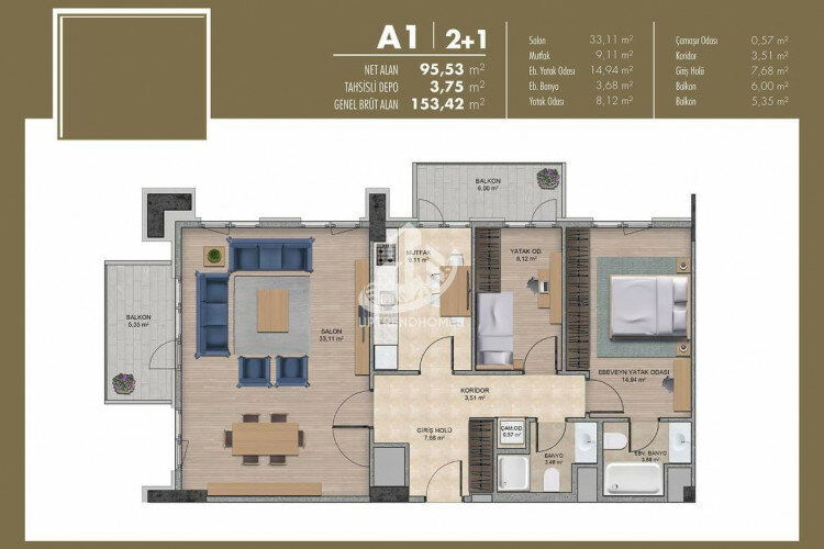 Квартира 1+1 в Стамбуле, Турция | STE-61500