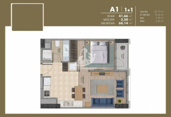 Квартира 1+1 в Стамбуле, Турция | STE-61500