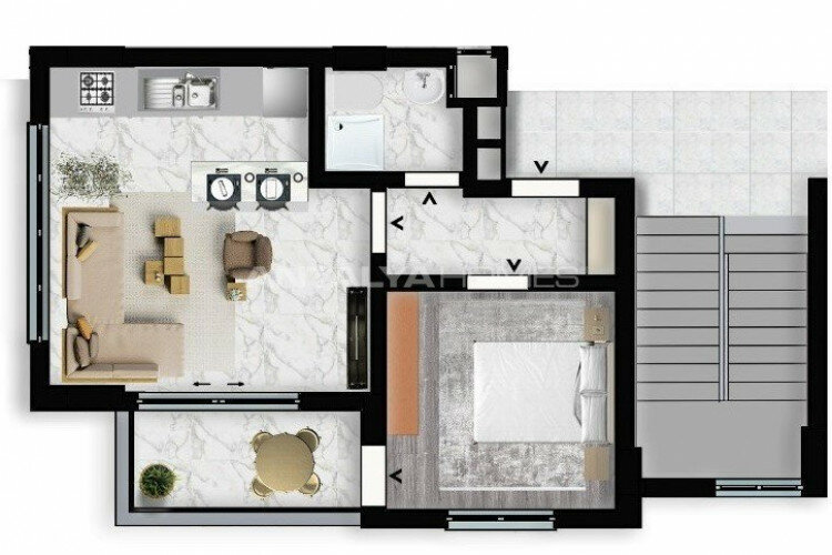 Квартира 2+1 в Алании, Турция | STE-61518