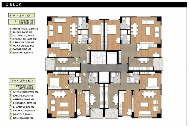 Квартира 2+1 в Бейликдюзе, Турция | STE-61531