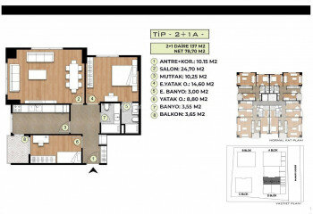 Квартира 2+1 в Бейликдюзе, Турция | STE-61531