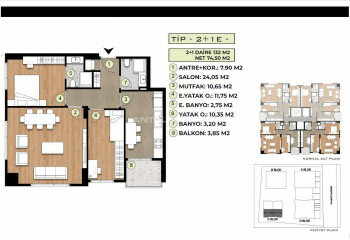 Квартира 2+1 в Бейликдюзе, Турция | STE-61531