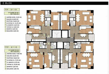 Квартира 2+1 в Бейликдюзе, Турция | STE-61531