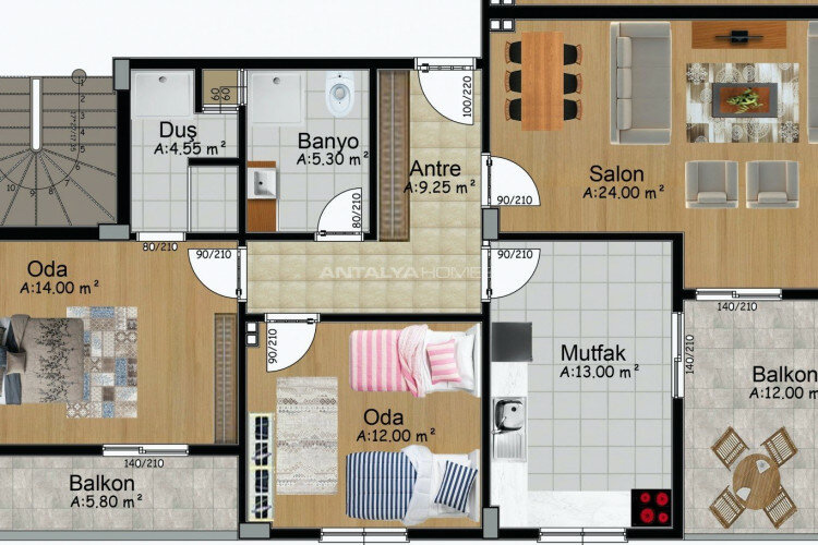 Квартира 3+1 в Бурсе, Турция | STE-61533