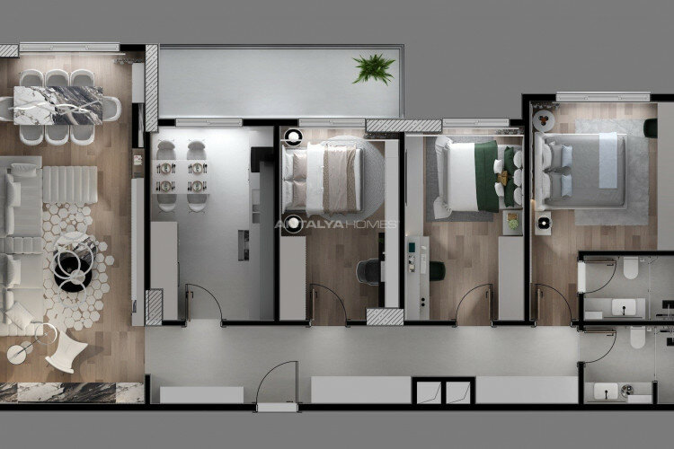 Квартира 3+1 в Бурсе, Турция | PKK-61534