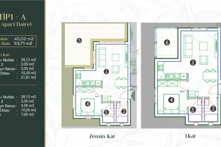 Квартира 1+1 в Фетхие, Турция | PTE-61572