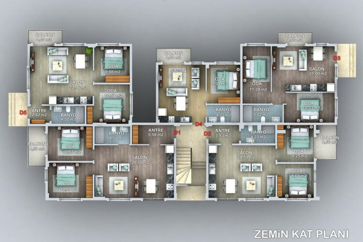 Квартира 3+1 в Фетхие, Турция | PKK-61704