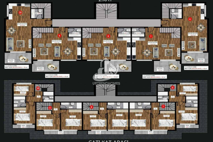 Квартира 1+1 в Каргыджаке, Алания, Турция | PTE-61744