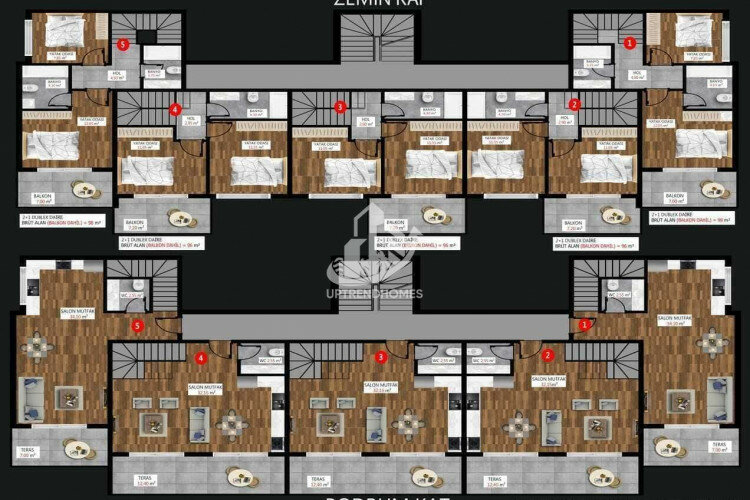 Квартира 1+1 в Каргыджаке, Алания, Турция | PTE-61744