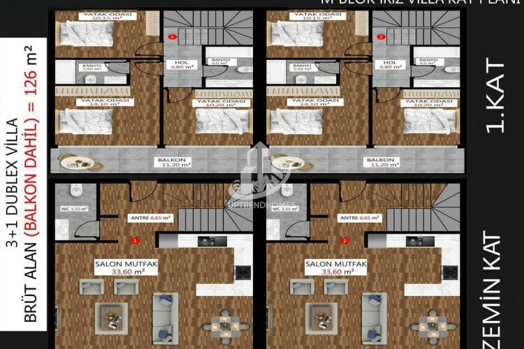 Квартира 1+1 в Каргыджаке, Алания, Турция | PTE-61744