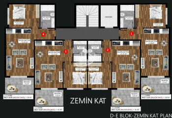 Квартира 1+1 в Каргыджаке, Алания, Турция | PTE-61744