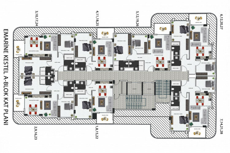 Квартира 2+1 в Алании, Турция | SBB-61806