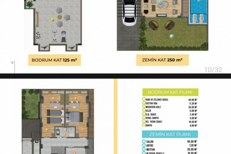 Вилла 6+1 в Кепезе, Анталия, Турция | PBB-61819