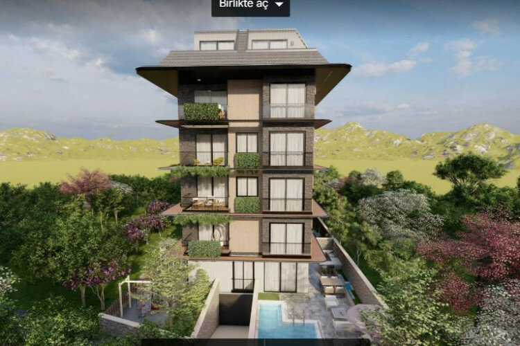 Квартира 2+1 в Алании, Турция | PTE-61960