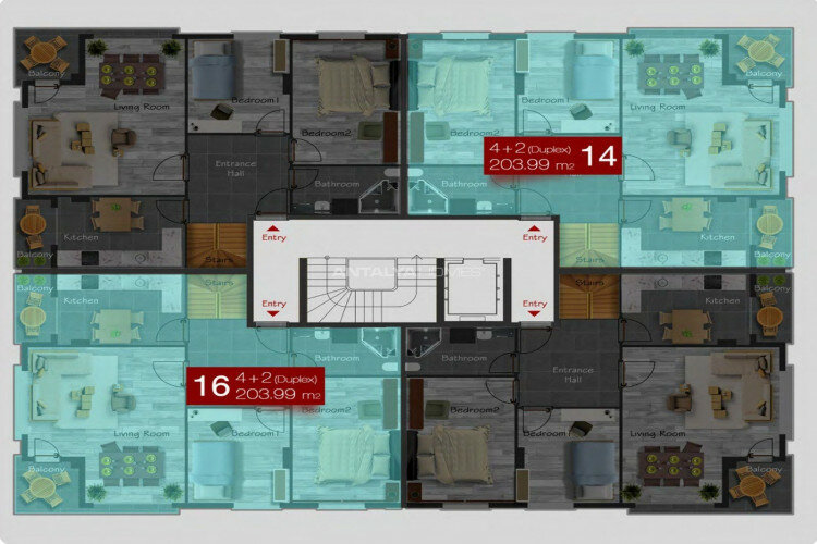 Квартира 2+1 в Бейликдюзе, Турция | PTE-62433