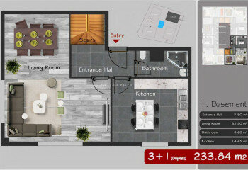 Квартира 3+1 в Бейликдюзе, Турция | STE-62434