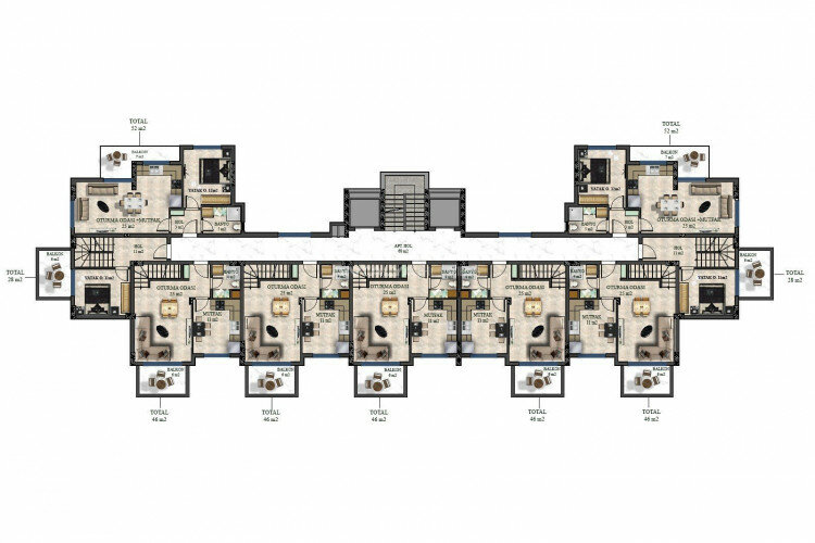Квартира 1+1 в Газипаше, Турция | STE-62727