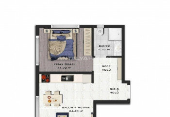 Квартира 1+1 в Газипаше, Турция | PBB-62870