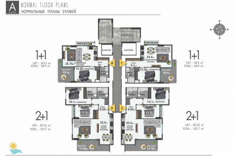 Квартира 1+1 в Алании, Турция | STE-62922