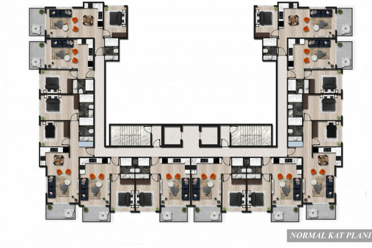 Квартира 1+1 в Алании, Турция | SBB-62932