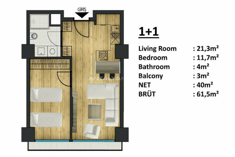 Квартира 2+1 в Ялове, Турция | SBB-63007